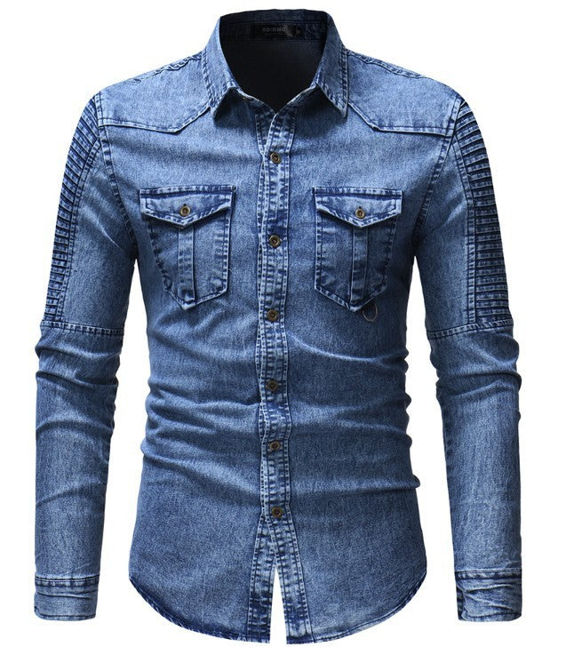 Unleash Your Style with the Long Sleeve Camouflage Denim Jacket