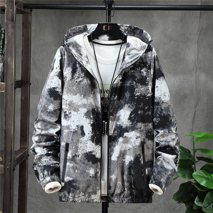 Elevate Your Style with the Trendy Patchwork Camouflage Men's Jacket