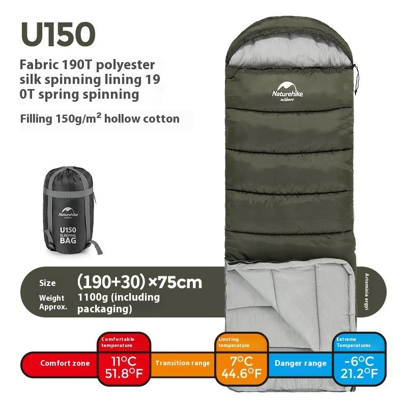 Envelope Hooded Sleeping Bag