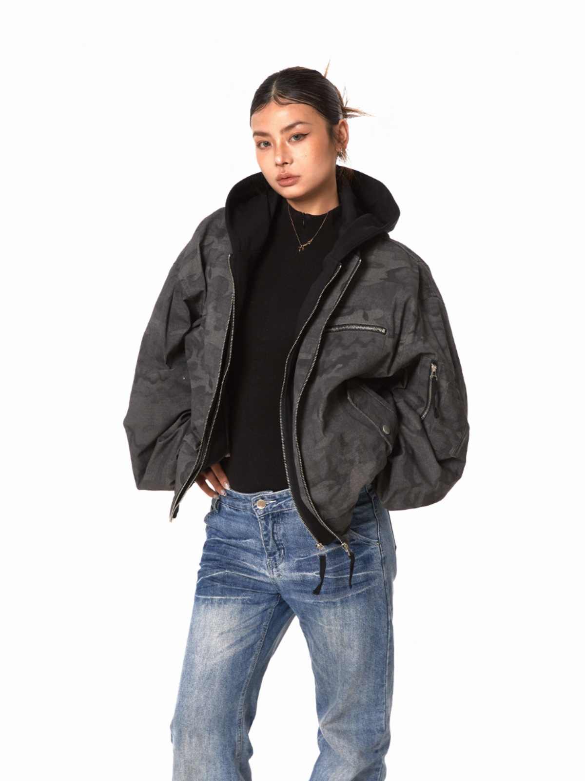 Retro Workwear Camouflage Jacket