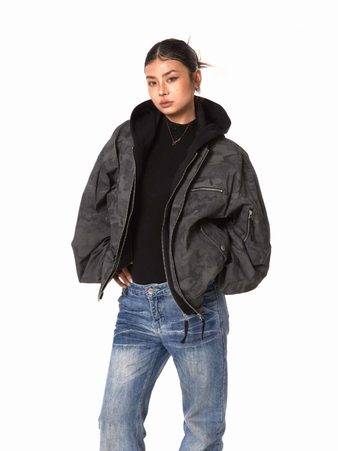 Retro Workwear Camouflage Jacket