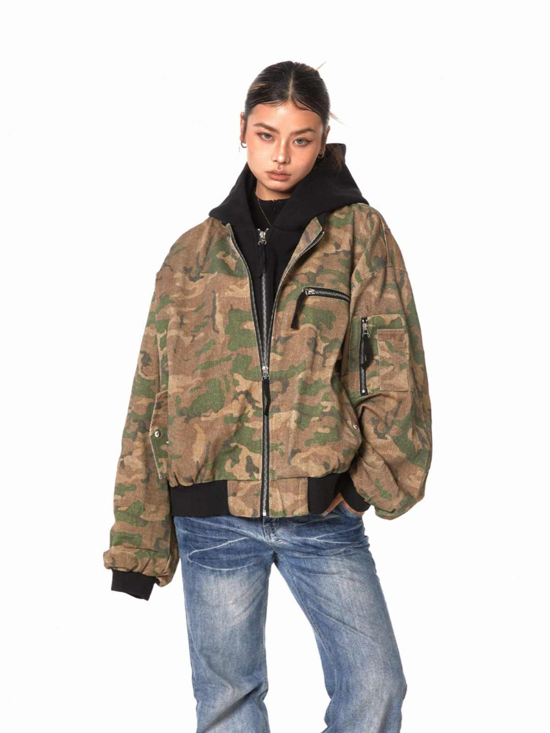 Retro Workwear Camouflage Jacket