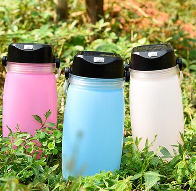 Portable Solar Silicone Lantern Bottle Light USB
