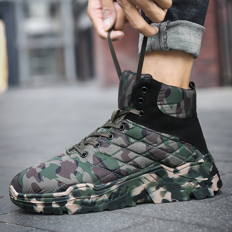 Velvet Shoes Waterproof Wear Resistant Hiking Shoes