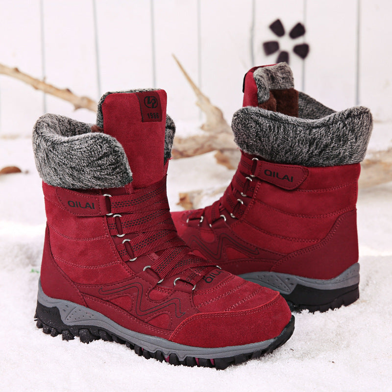 Autumn and winter outdoor snow boots female ski boots