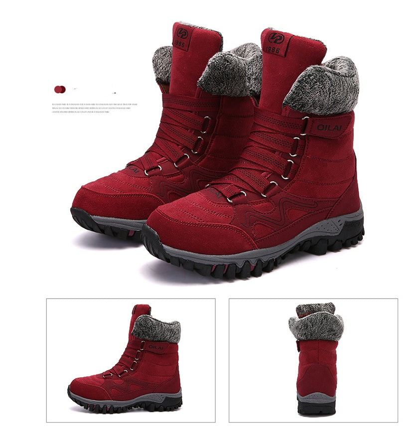 Autumn and winter outdoor snow boots female ski boots