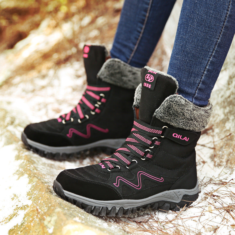 Autumn and winter outdoor snow boots female ski boots