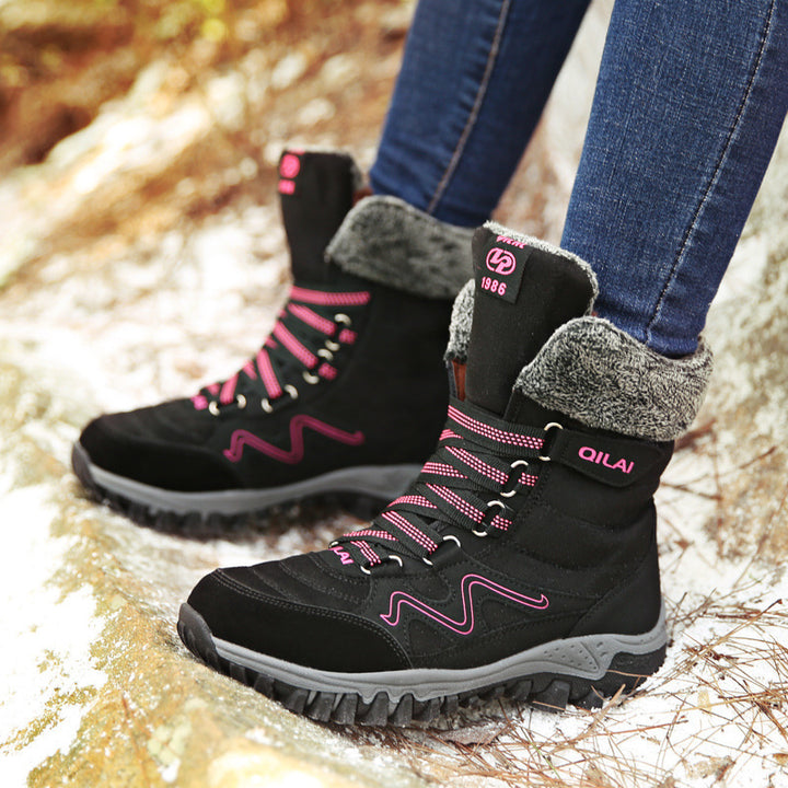Autumn and winter outdoor snow boots female ski boots