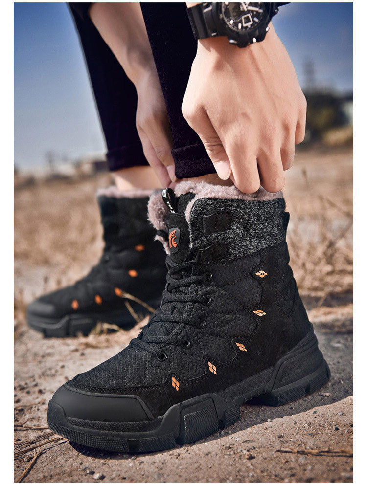 Velvet Warm Snow Boots Thick-Soled Hiking Shoes