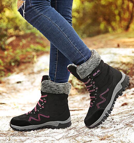 Autumn and winter outdoor snow boots female ski boots