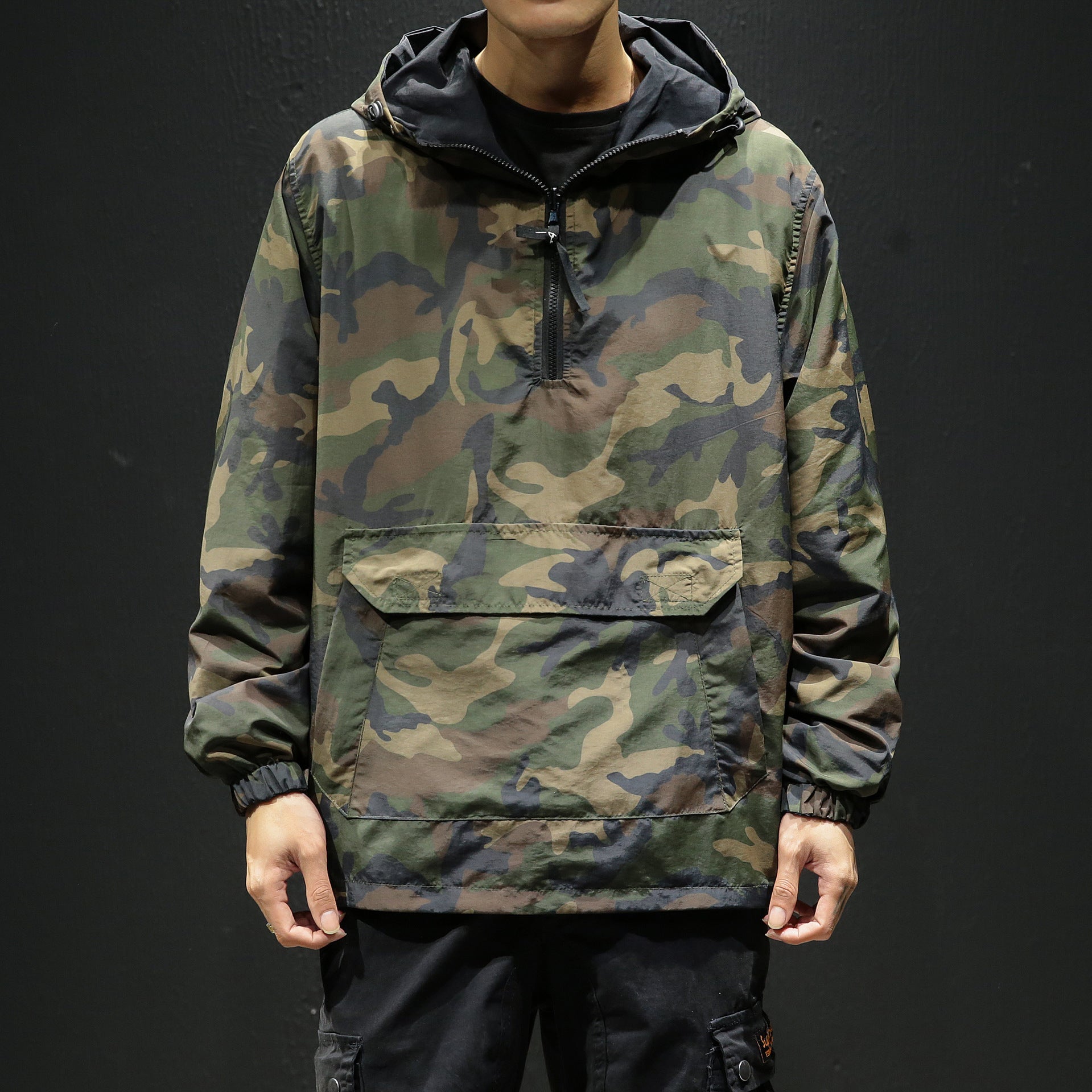 Two-sided Camouflage Hooded Jacket