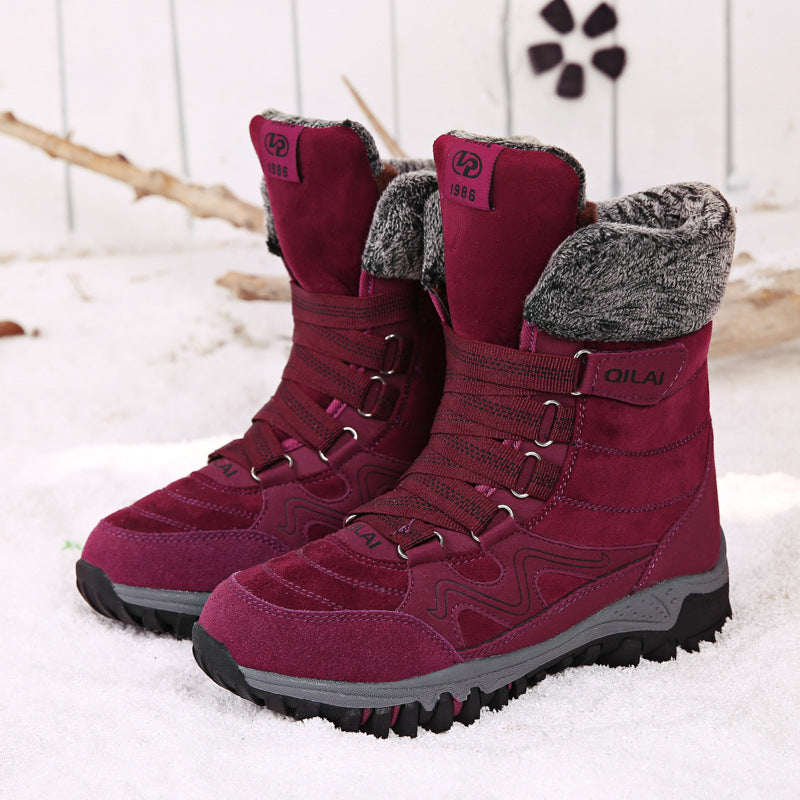 Autumn and winter outdoor snow boots female ski boots