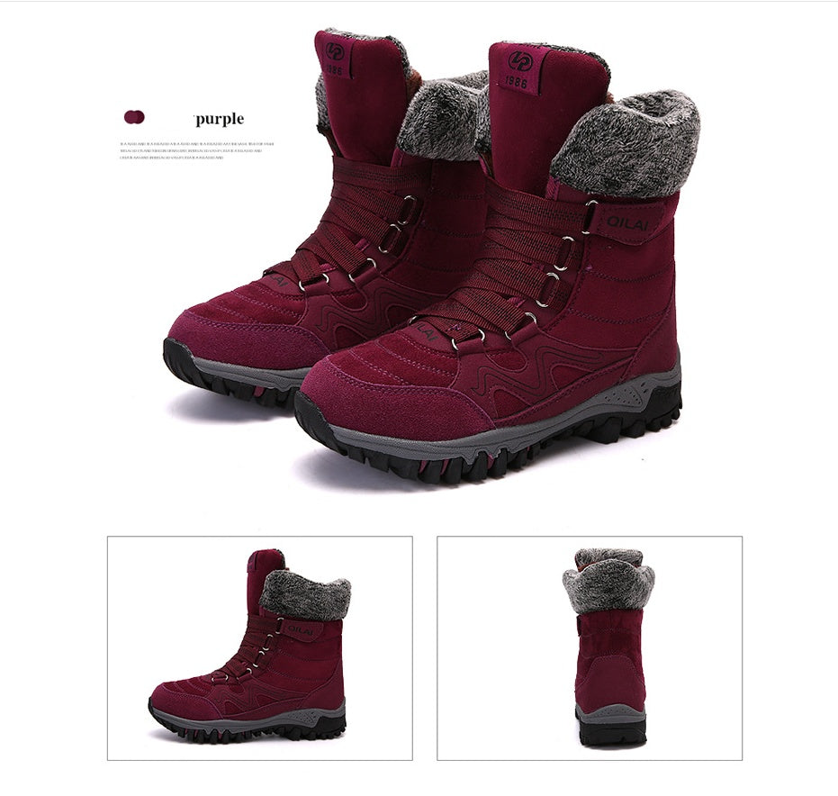 Autumn and winter outdoor snow boots female ski boots