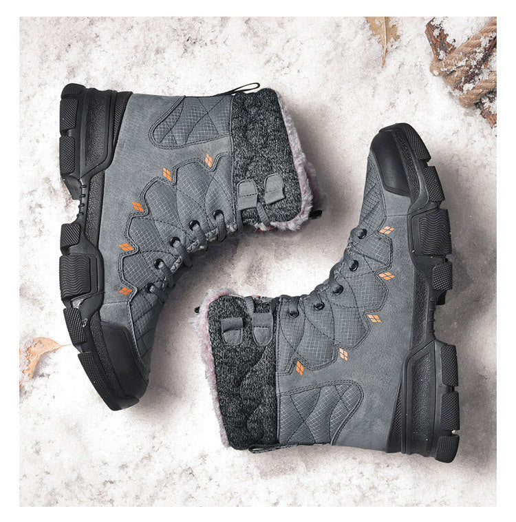Velvet Warm Snow Boots Thick-Soled Hiking Shoes