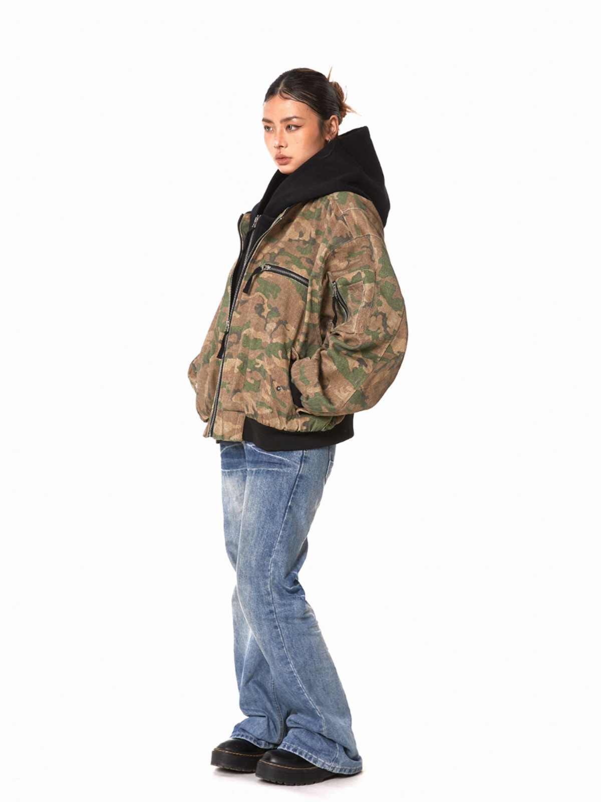 Retro Workwear Camouflage Jacket