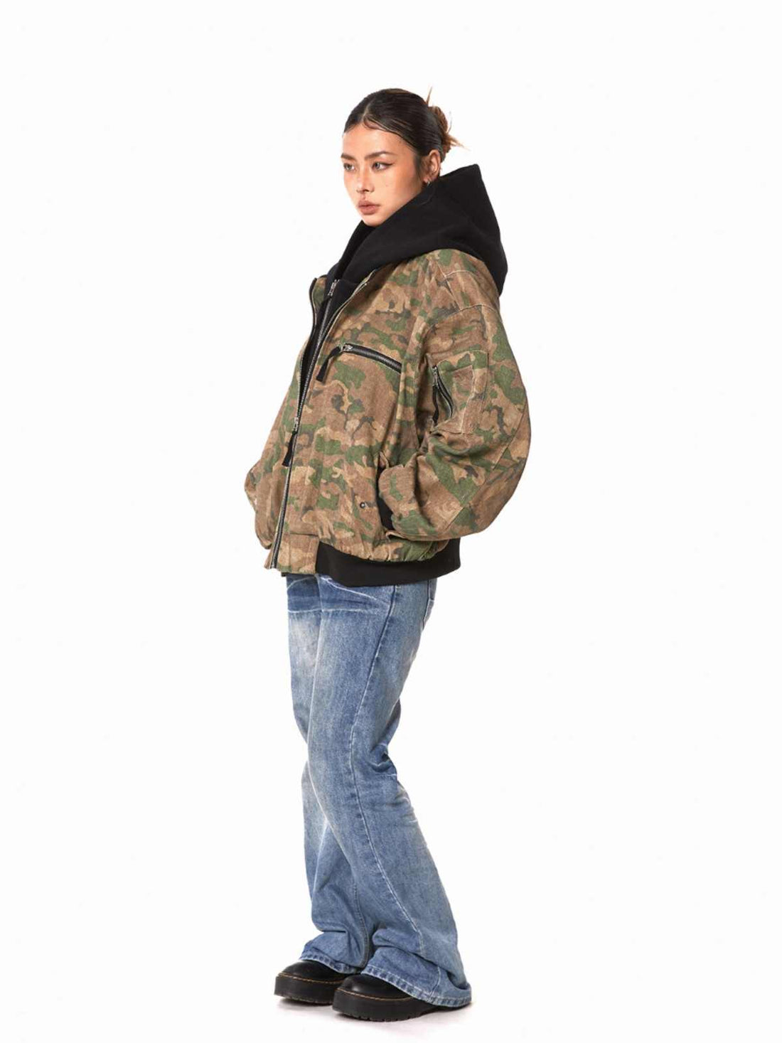 Retro Workwear Camouflage Jacket