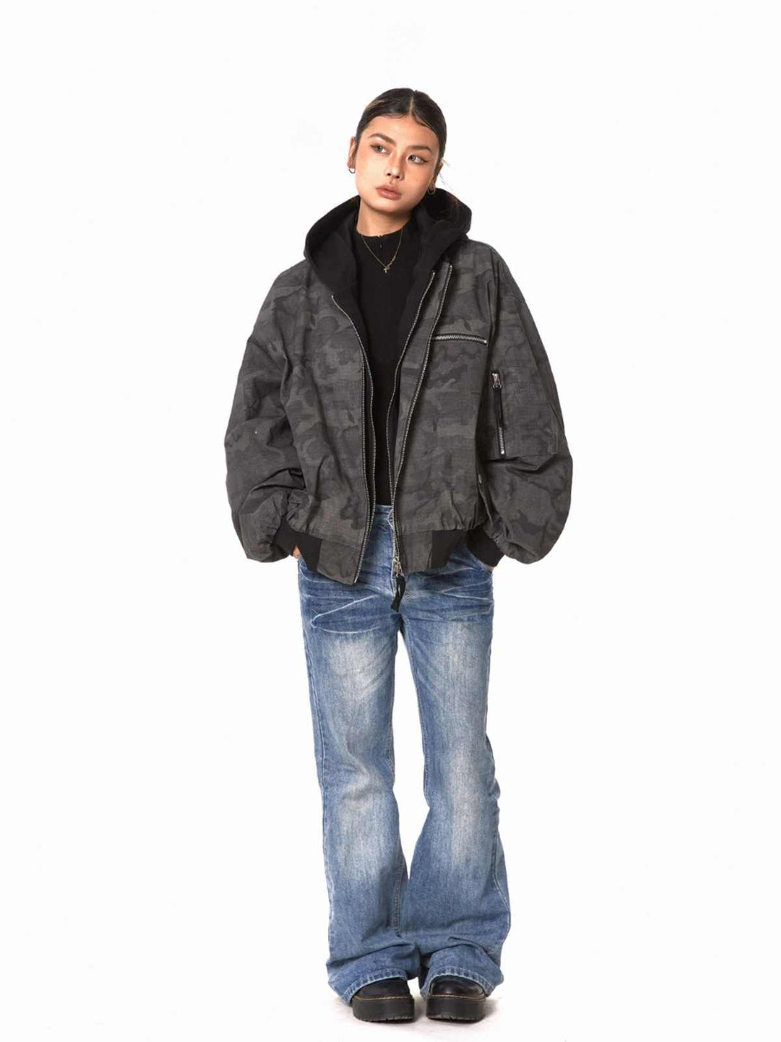 Retro Workwear Camouflage Jacket