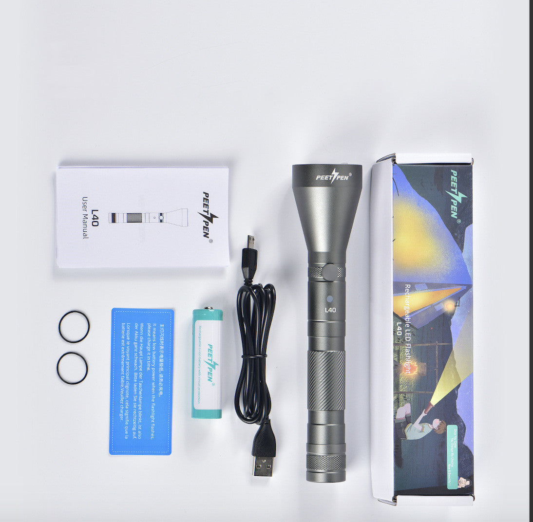 Long Range Camping Compass Waterproof Portable Flashlight