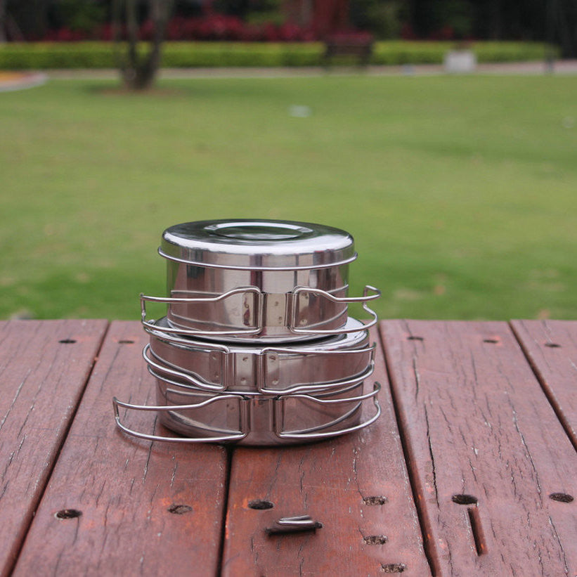 Stainless Steel  Portable Cookware Pot Set