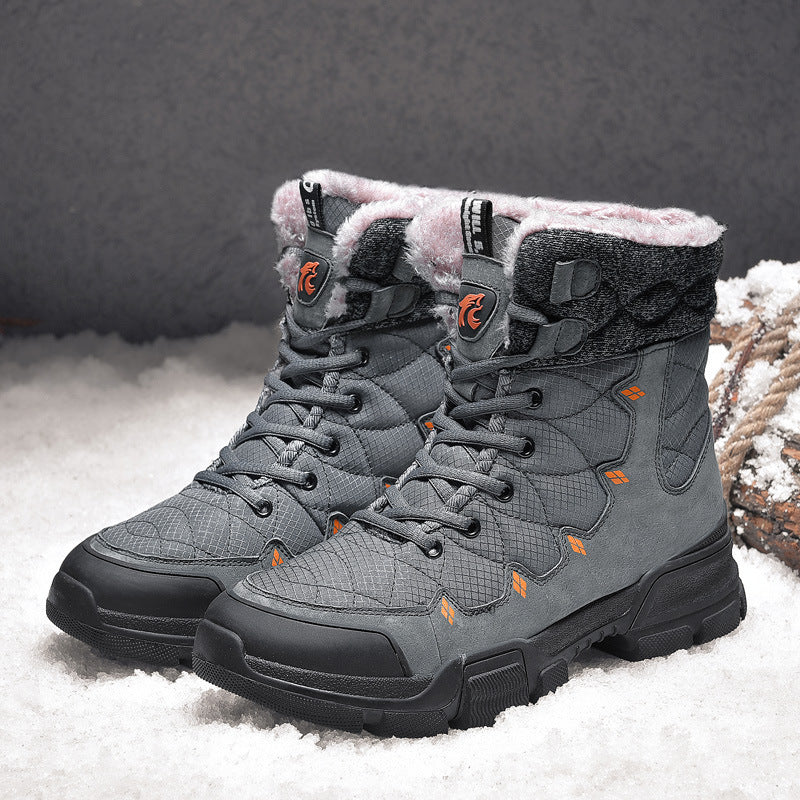 Velvet Warm Snow Boots Thick-Soled Hiking Shoes