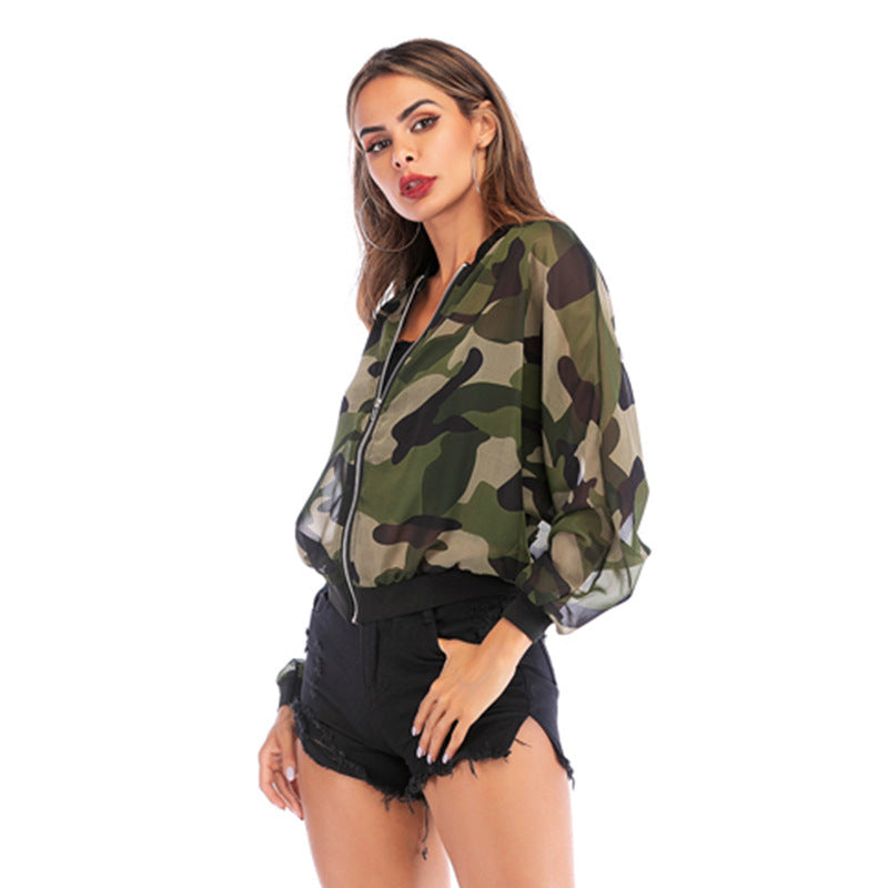 Sun Protection Camouflage Jacket Women