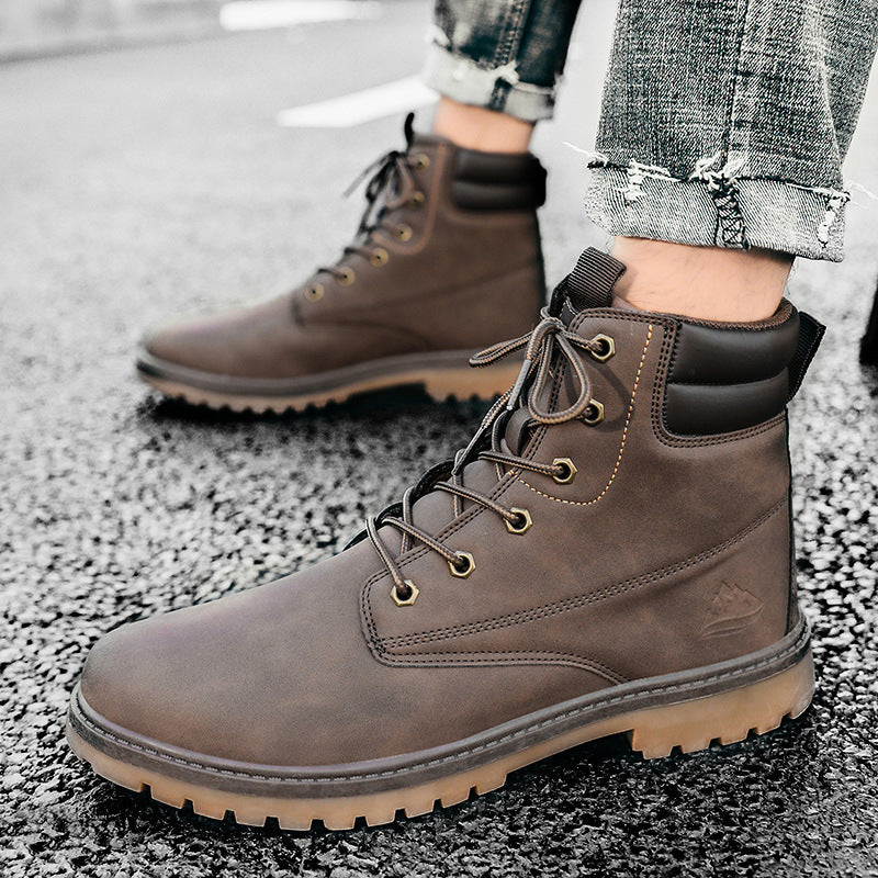 High-top Boots Outdoor Hiking Trend Men's Shoes