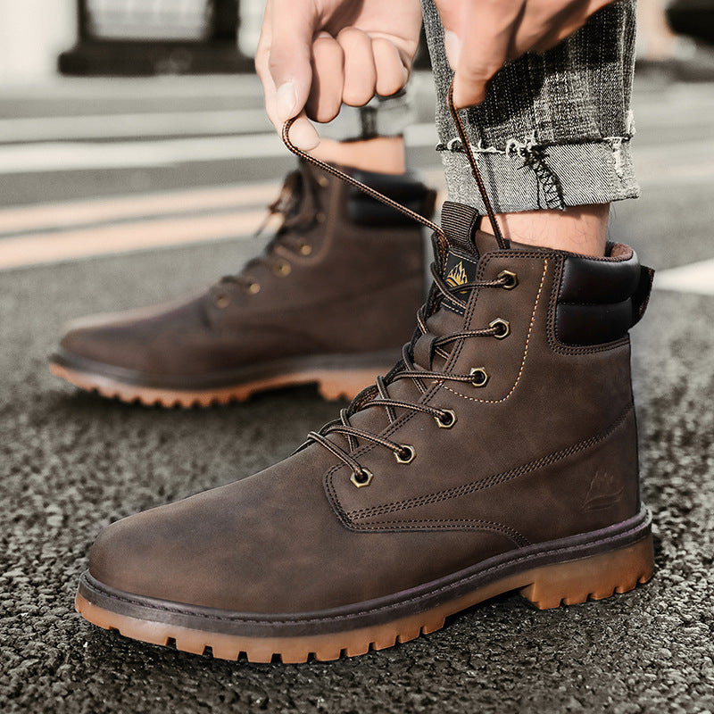 High-top Boots Outdoor Hiking Trend Men's Shoes