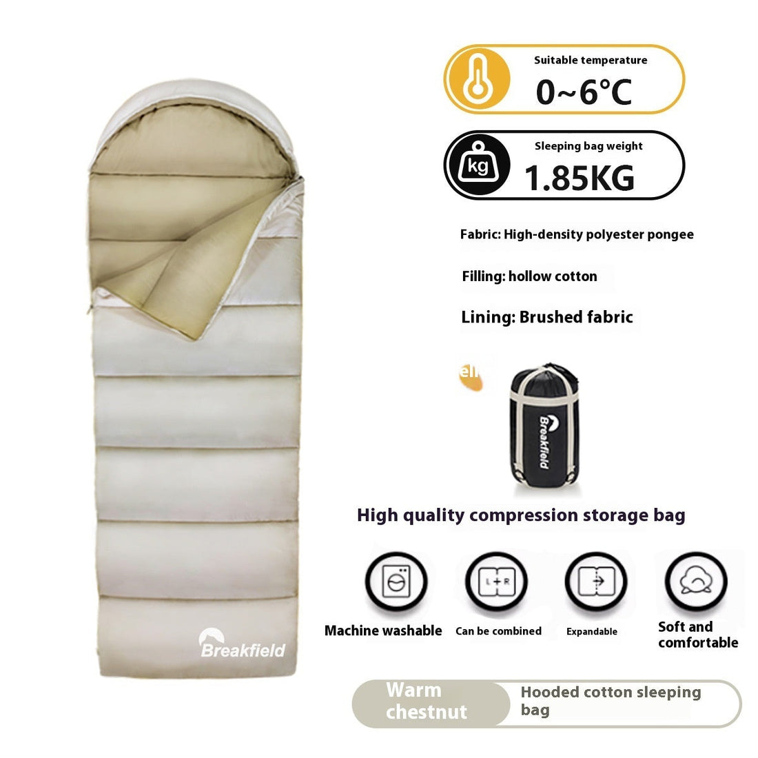 Four Seasons Machine Washable Splicing Sleeping Bag