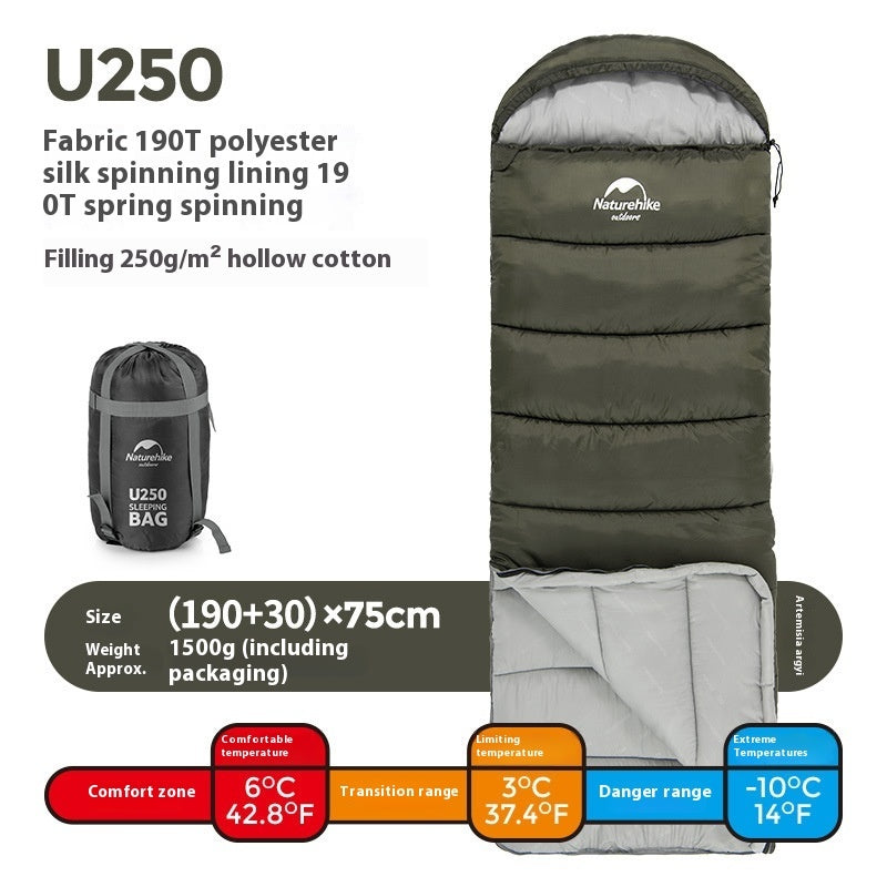 Envelope Hooded Sleeping Bag