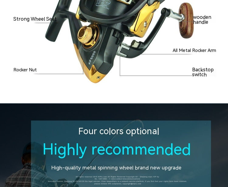 Telescopic Fishing Rod Metal Rocker Arm Fishing Reel