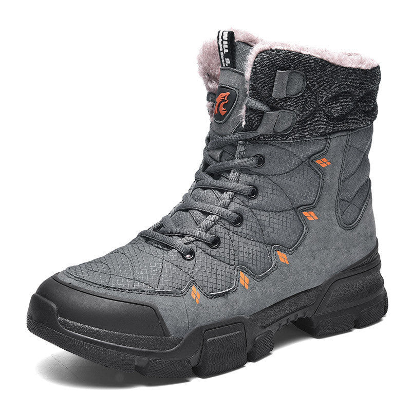 Velvet Warm Snow Boots Thick-Soled Hiking Shoes
