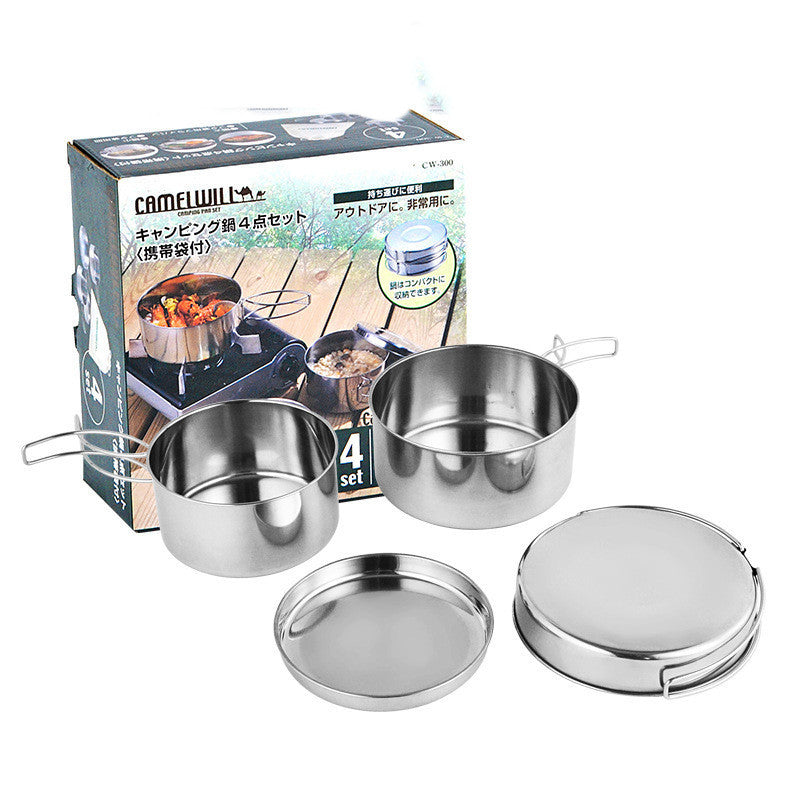 Stainless Steel  Portable Cookware Pot Set