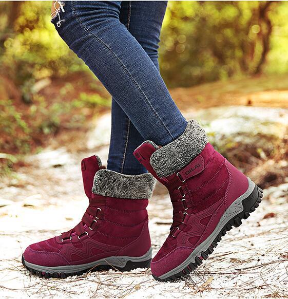 Autumn and winter outdoor snow boots female ski boots
