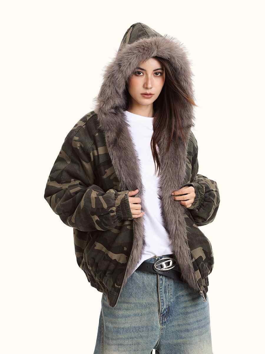 Women's Camouflage Cotton-padded Jacket