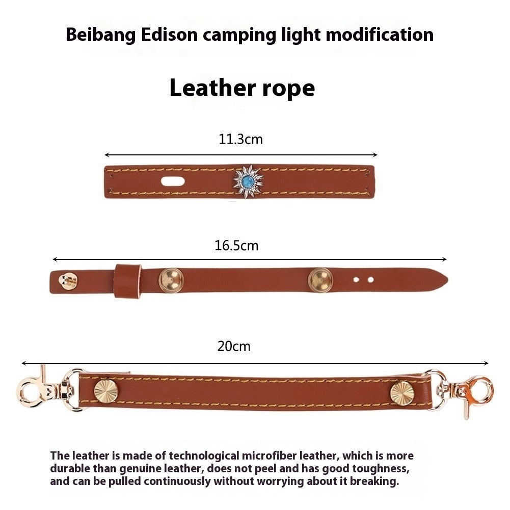 Camping Lantern Leather Hang Rope 3-piece Suit