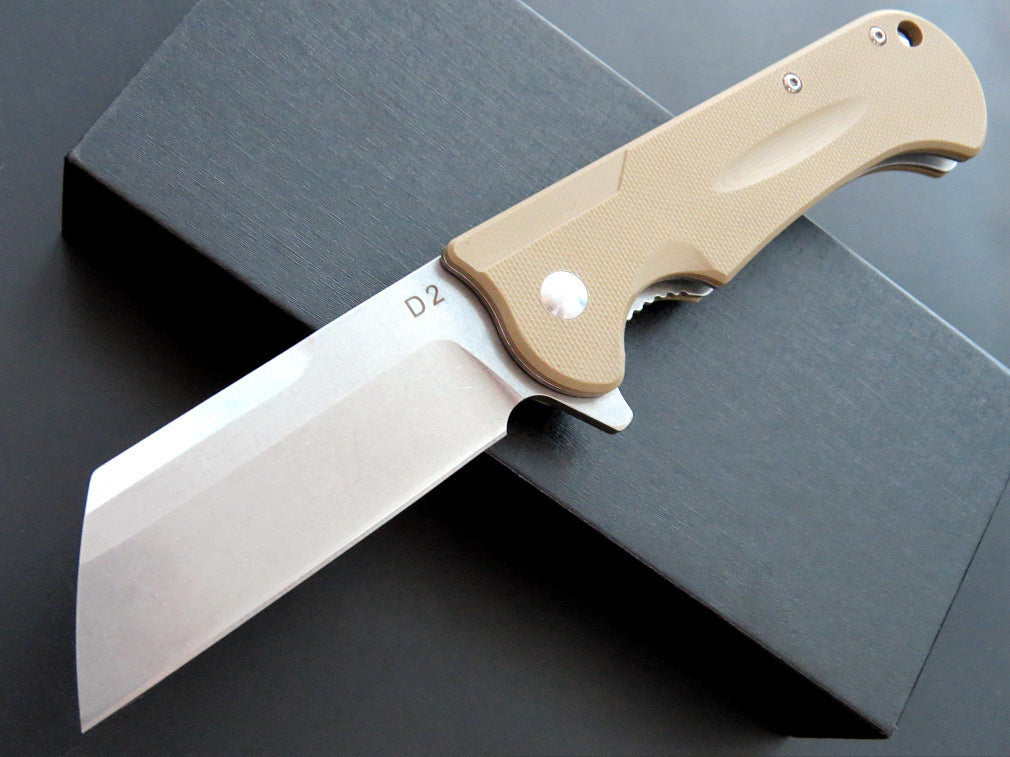Handle Stainless Steel Folding Hunting Knife