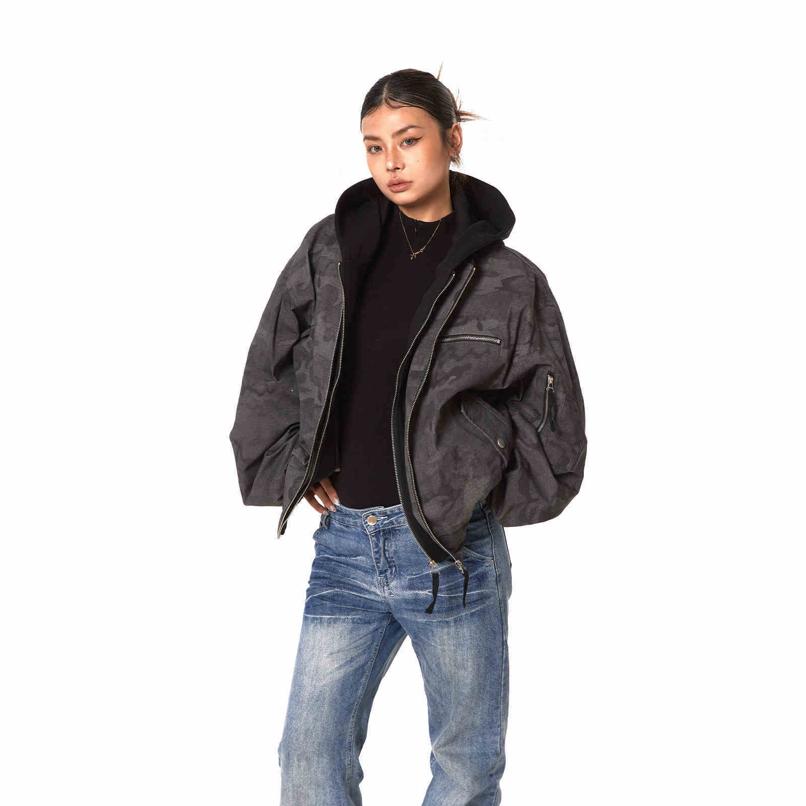 Retro Workwear Camouflage Jacket