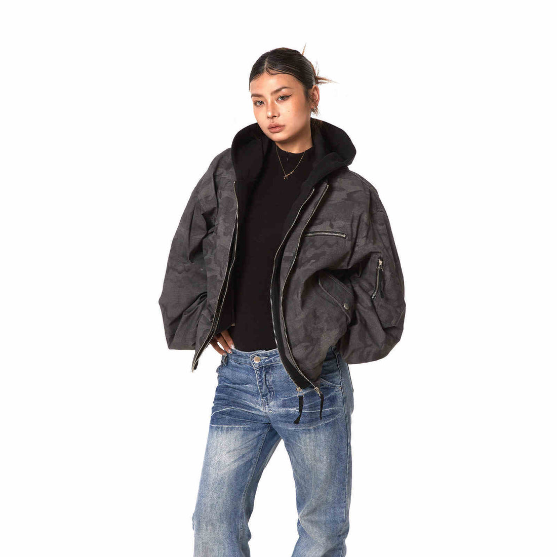 Retro Workwear Camouflage Jacket