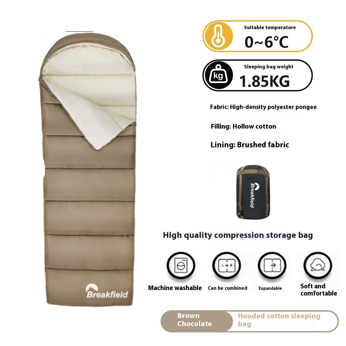 Four Seasons Machine Washable Splicing Sleeping Bag