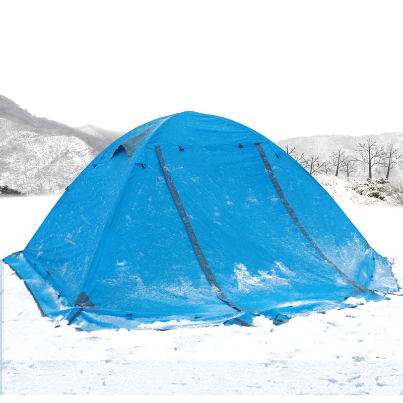 Double Aluminum Pole Anti-storm Travel Camping Tent