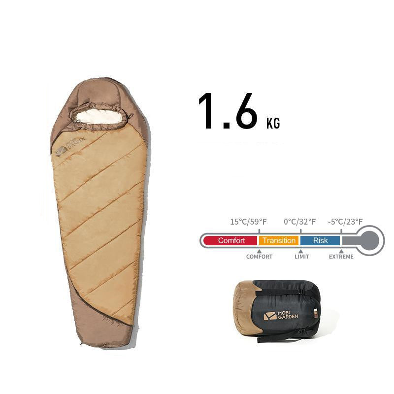 Sleeping Bag Mummy Outdoor Camping Thickened In Winter