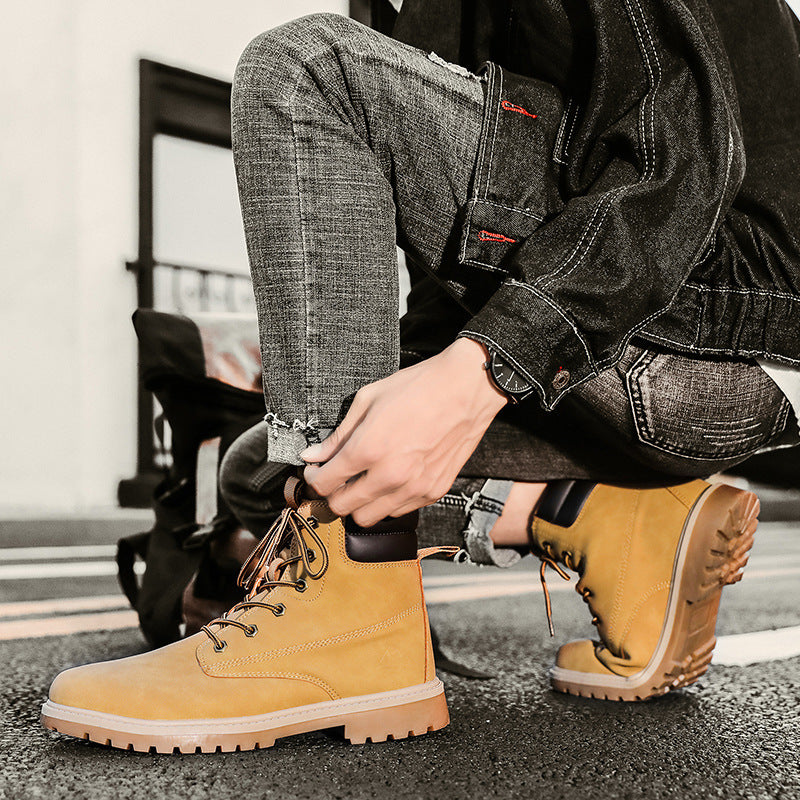 High-top Boots Outdoor Hiking Trend Men's Shoes