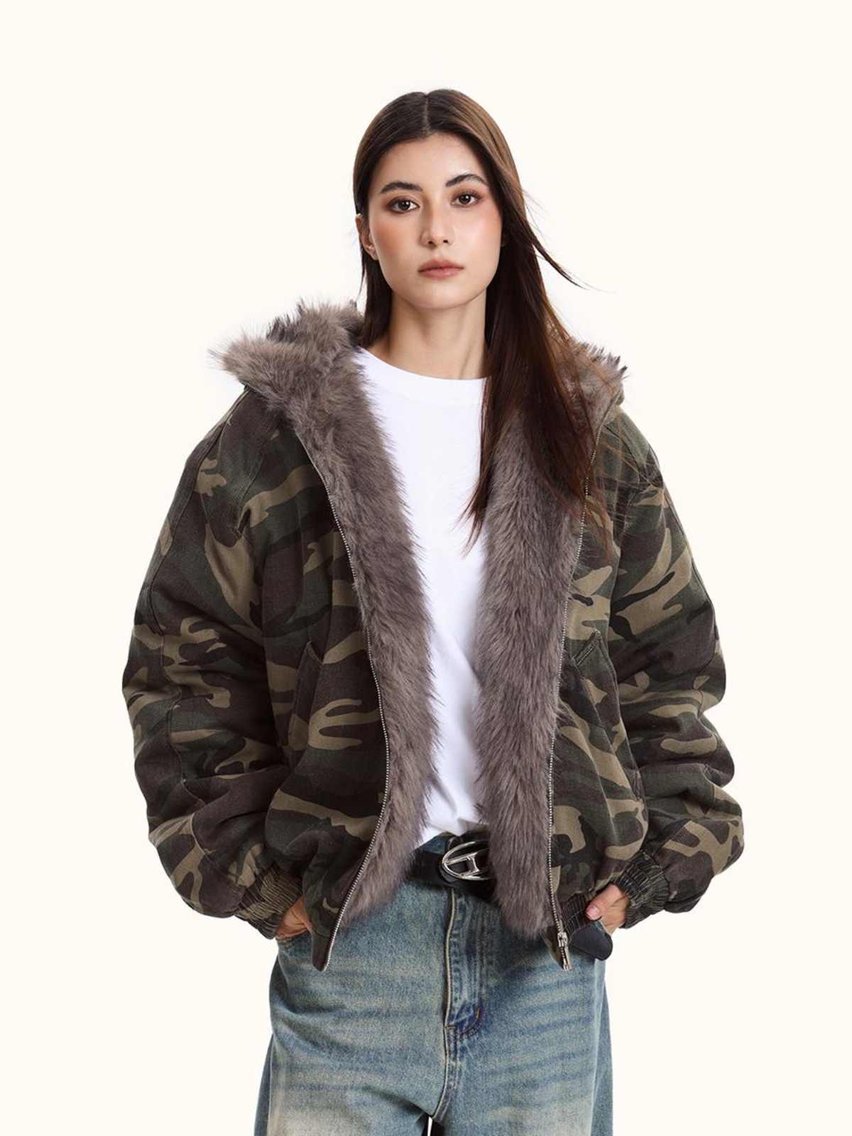 Women's Camouflage Cotton-padded Jacket