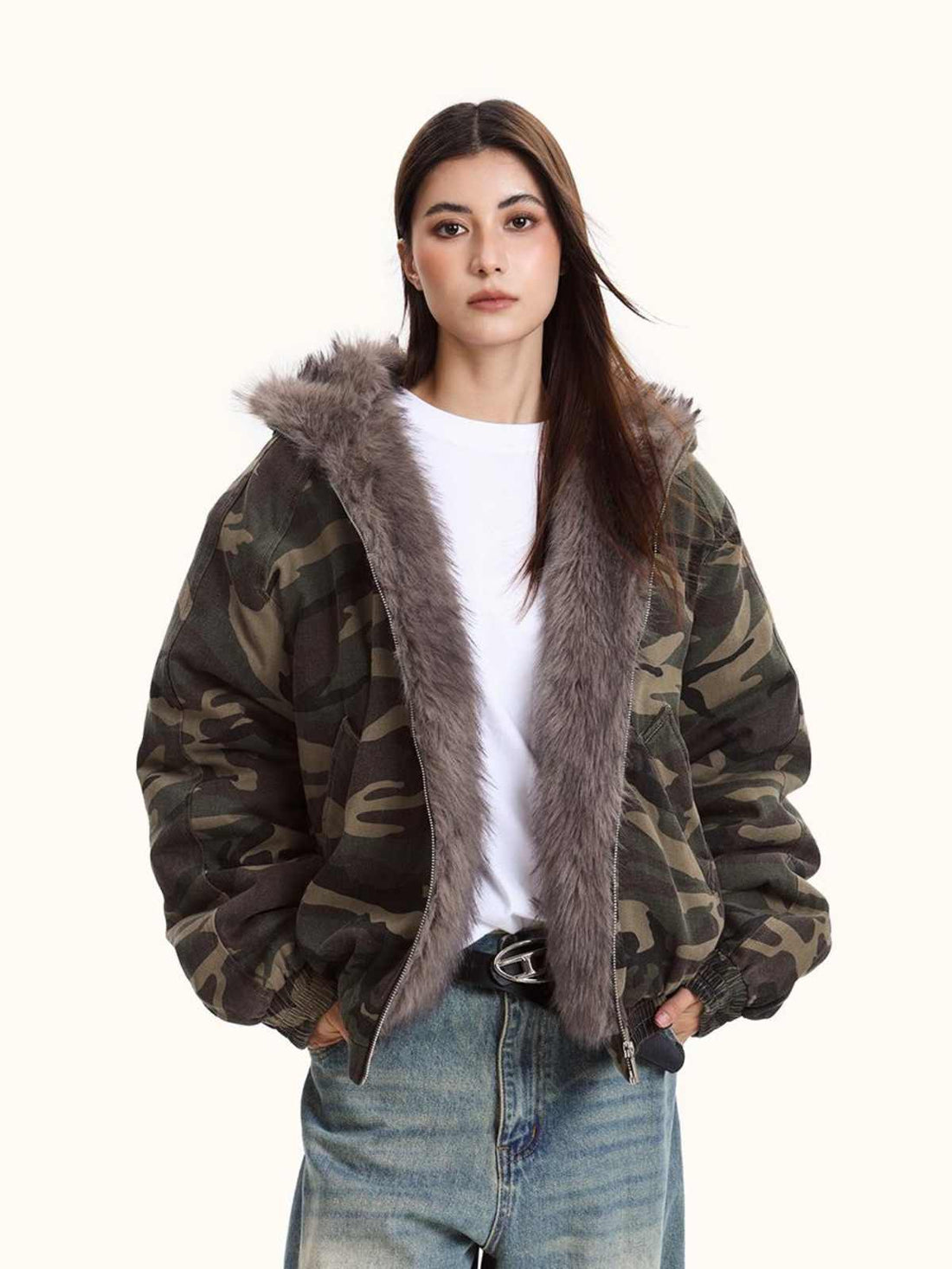 Women's Camouflage Cotton-padded Jacket